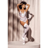 Lace Peek A Boo Teddy White S/M - Lingerie - Packaged