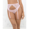 Lace Romance Garterbelt Pink XL - Lingerie - Hanging