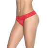 Lace Trim Thong Red SM - Lingerie - Packaged