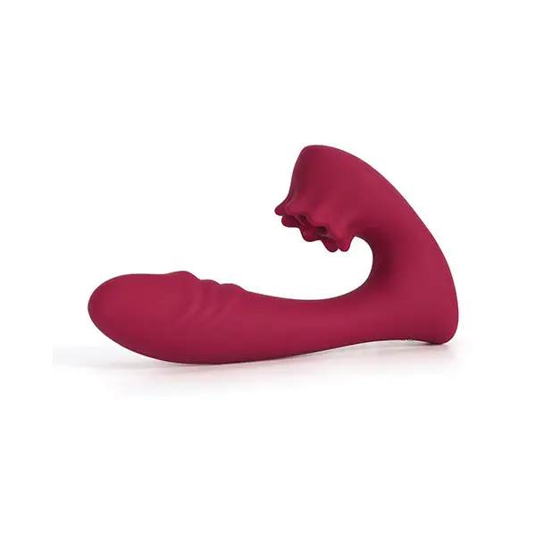 Lacy G-Spot Vibrator w/Tongue Licker - Vibrators