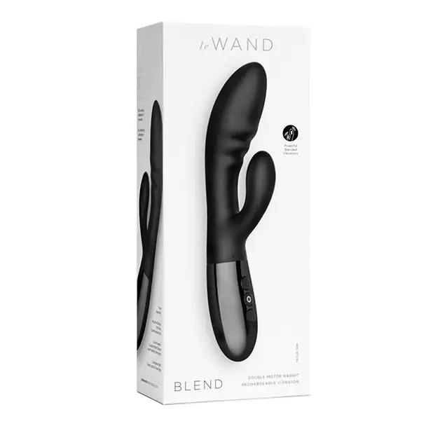 Le Wand BLEND Double Motor Rabbit Rechargeable Vibrator - Black - Vibrators