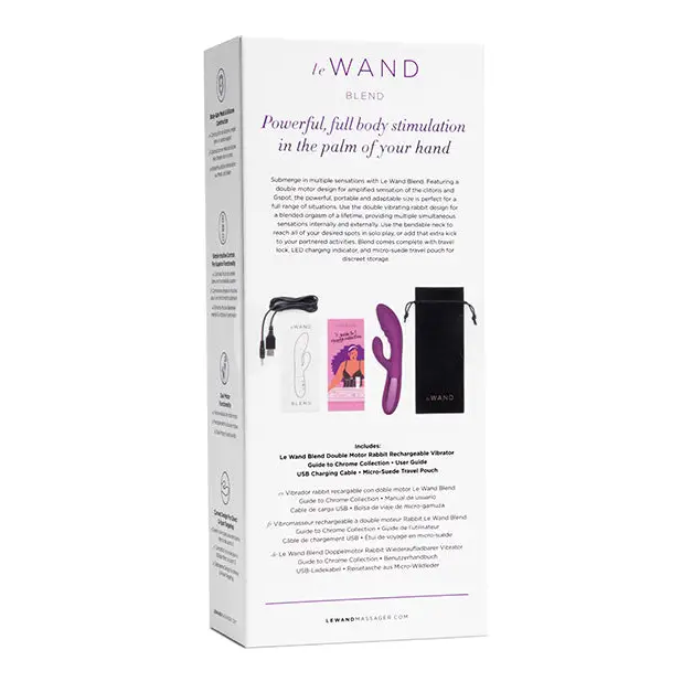 Le Wand BLEND Double Motor Rabbit Rechargeable Vibrator - Cherry - Vibrators