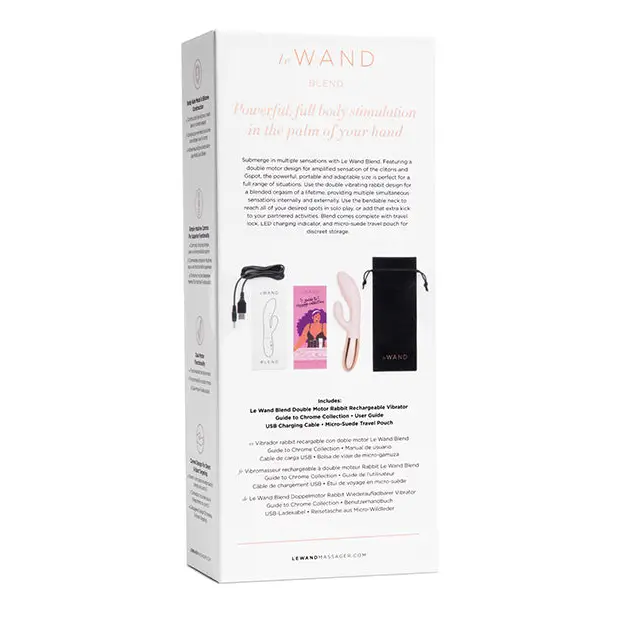 Le Wand BLEND Double Motor Rabbit Rechargeable Vibrator - Rose Gold - Vibrators