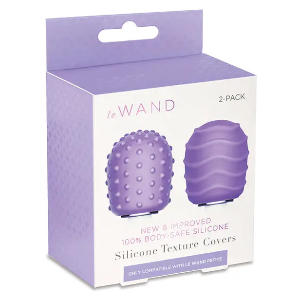 Le Wand Petite Pack of 2 Silicone Texture Covers - Violet - Massage Products