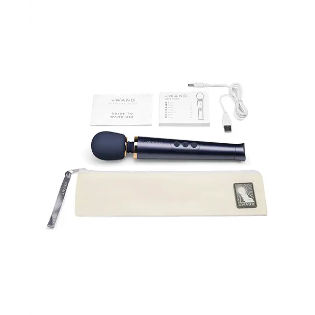 Le Wand Petite Rechargeable Vibrating Massager - Navy - Massage Products