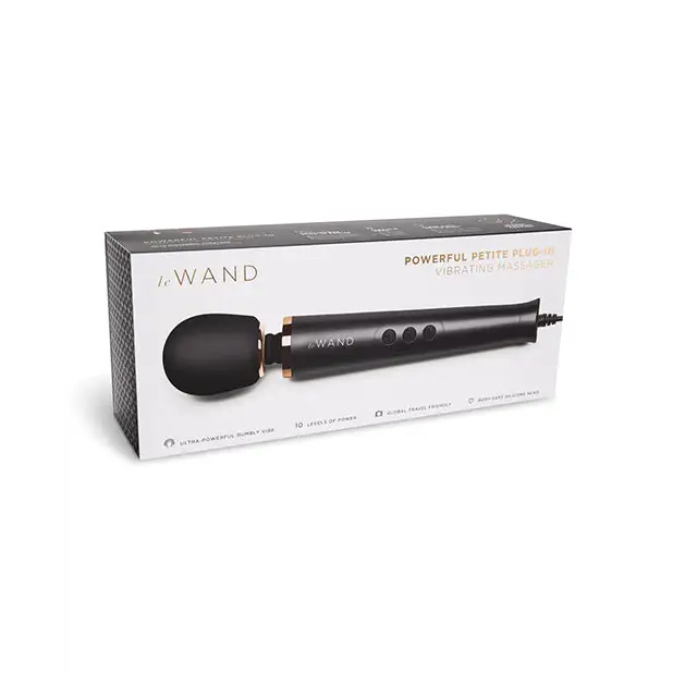 Le Wand Powerful Petite Plug-In Vibrating Massager - Black - Massage Products