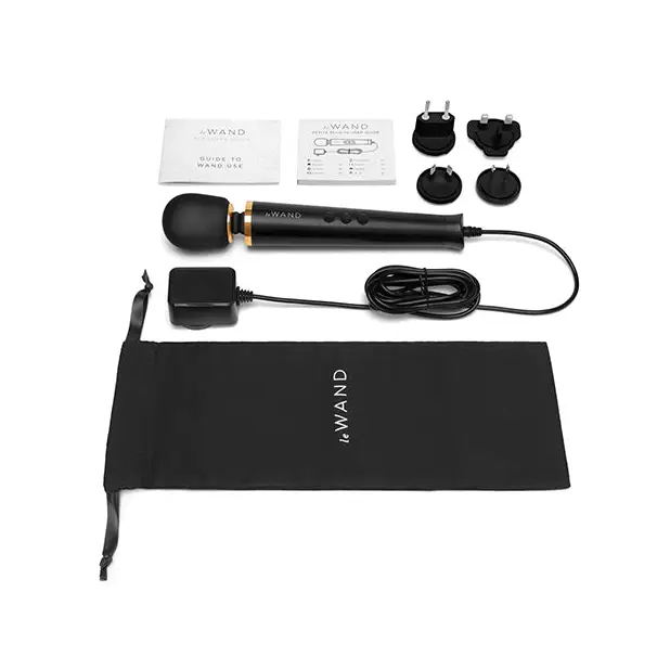 Le Wand Powerful Petite Plug-In Vibrating Massager - Black - Massage Products