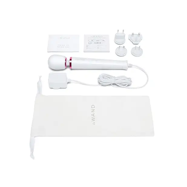 Le Wand Powerful Petite Plug-In Vibrating Massager - White - Massage Products