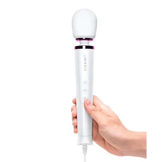 Le Wand Powerful Petite Plug-In Vibrating Massager - White - Massage Products