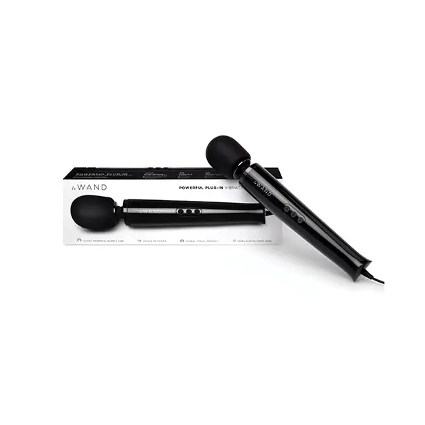 Le Wand Powerful Plug-In Vibrating Massager - Black - Massage Products