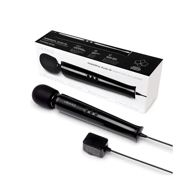 Le Wand Powerful Plug-In Vibrating Massager - Black - Massage Products