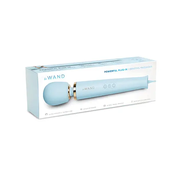 Le Wand Powerful Plug-In Vibrating Massager - Sky Blue - Massage Products