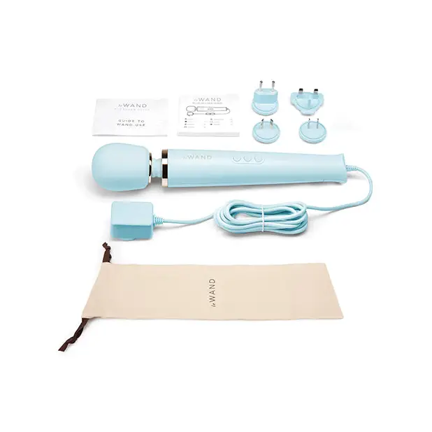 Le Wand Powerful Plug-In Vibrating Massager - Sky Blue - Massage Products
