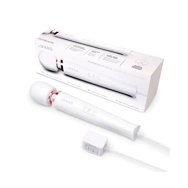 Le Wand Powerful Plug-In Vibrating Massager - White - Massage Products