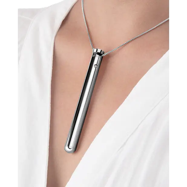 Le Wand Vibrating Necklace - Silver - Stimulators