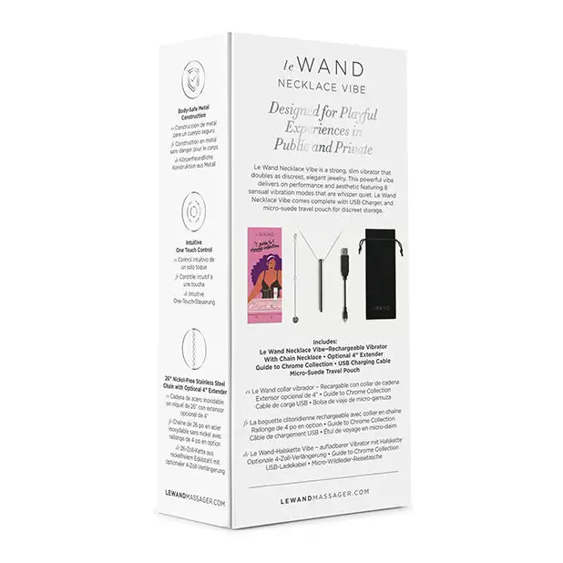 Le Wand Vibrating Necklace - Silver - Stimulators