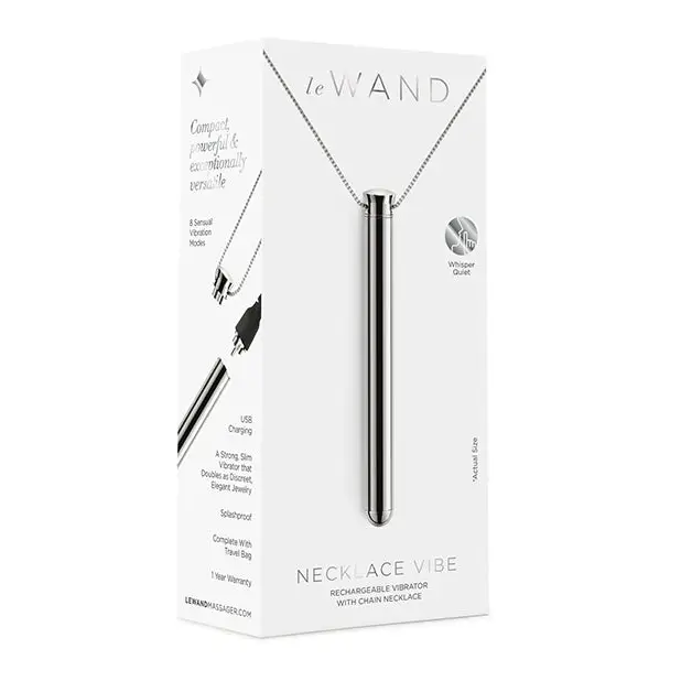 Le Wand Vibrating Necklace - Silver - Stimulators