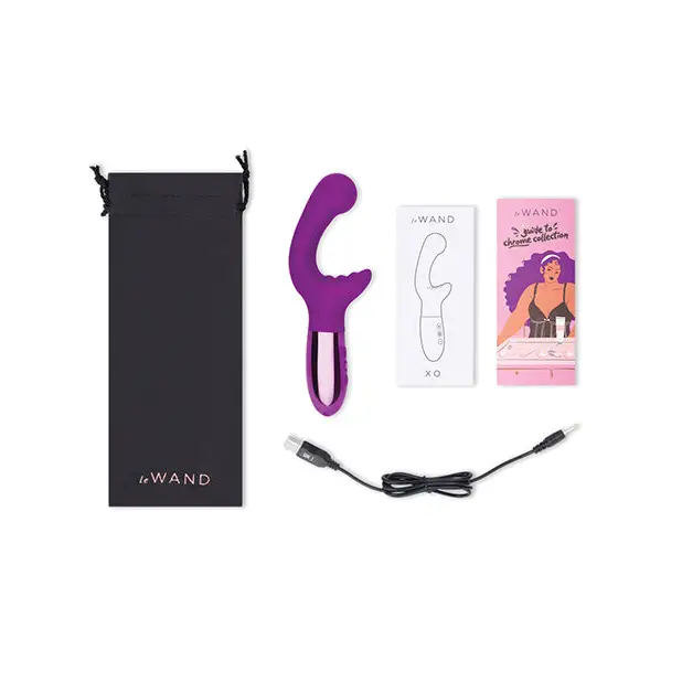 Le Wand XO Double Motor Wave Rechargeable Vibrator - Cherry - Vibrators