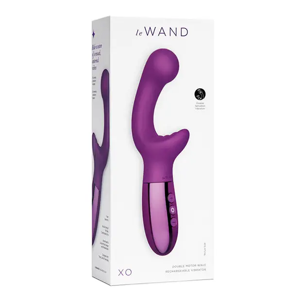 Le Wand XO Double Motor Wave Rechargeable Vibrator - Cherry - Vibrators