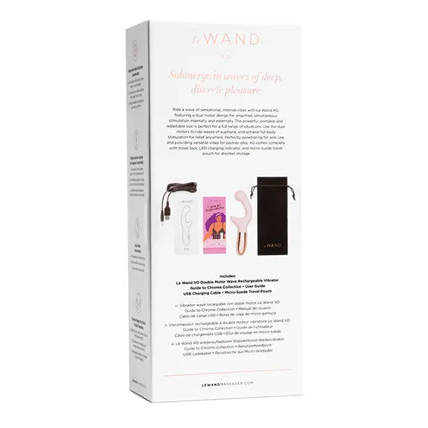 Le Wand XO Double Motor Wave Rechargeable Vibrator - Rose Gold - Vibrators