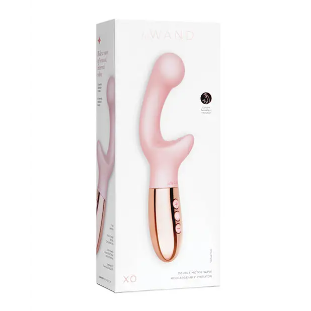 Le Wand XO Double Motor Wave Rechargeable Vibrator - Rose Gold - Vibrators