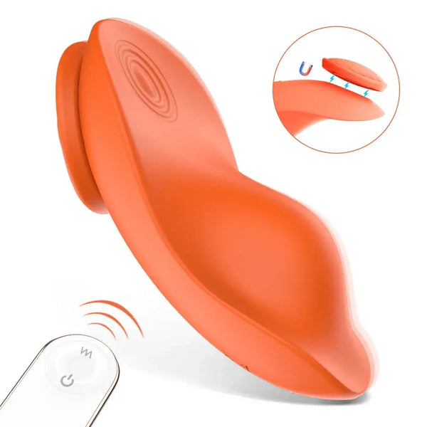 LEAF Remote-Controlled Panty Vibrator for Women - 85mm*40mm*38mm / Orange