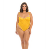 Lexi High Leg Lace Teddy Gold Fusion 3X - Lingerie - Plus/Queen - Hanging