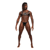 Libra PU Leather Chest Harness Black O/S - Bondage Blindfolds & Restraints
