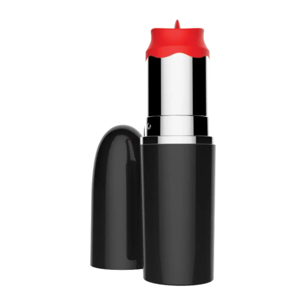 Lick Stick Rechargeable Discreet Lipstick Bullet w/High Speed Licking Tongue - Stimulators