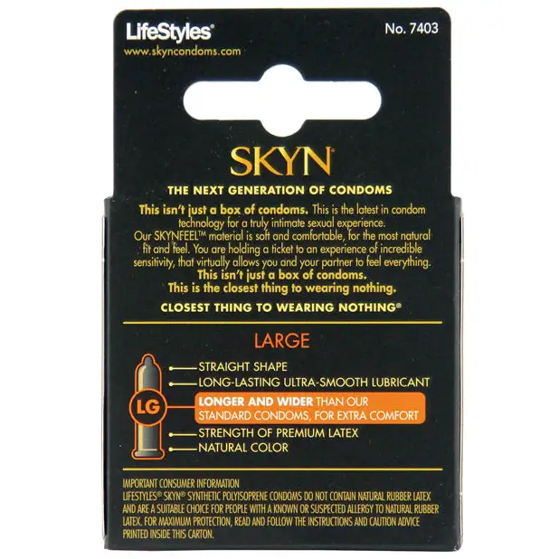 Lifestyles SKYN Elite Large Condoms - Box of 3 - Condoms