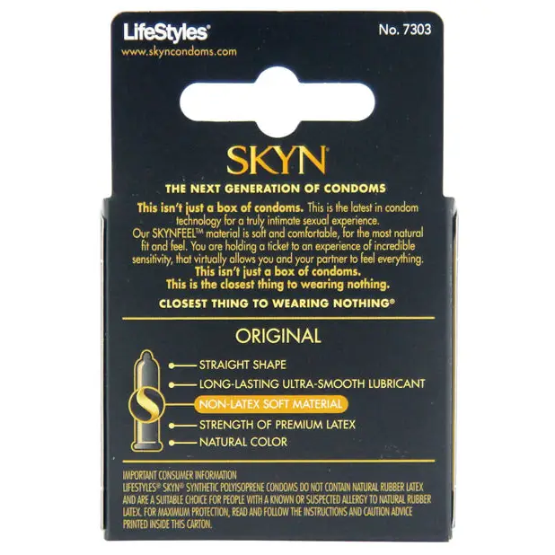 Lifestyles SKYN Original Condoms - Box of 3 - Condoms