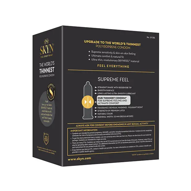 Lifestyles SKYN Supreme Feel Condoms - Pack of 30