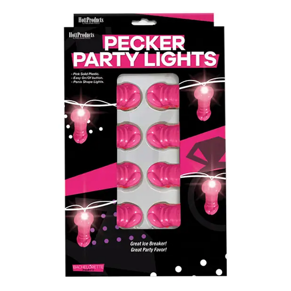 Light Up Pink Pecker String Party Lights - Bachelorette & Party Supplies