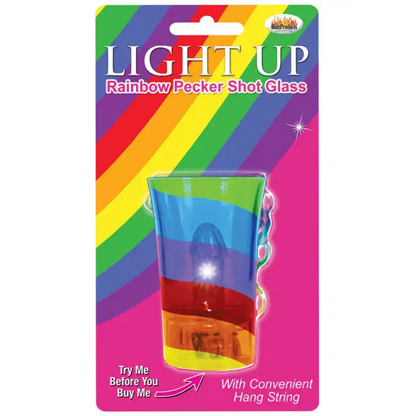Light Up Rainbow Pecker Shot Glass - Bachelorette & Party Supplies