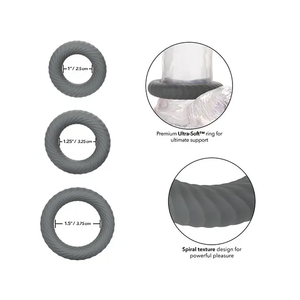 Link Up Ultra Soft Ultimate Set - Grey - Penis Enhancement