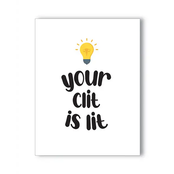 Lit Clit Naughty Greeting Card - Bachelorette & Party Supplies