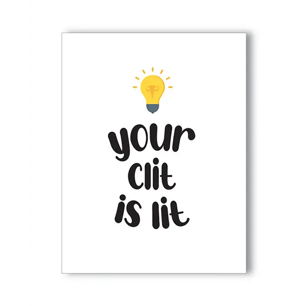 Lit Clit Naughty Greeting Card - Bachelorette & Party Supplies
