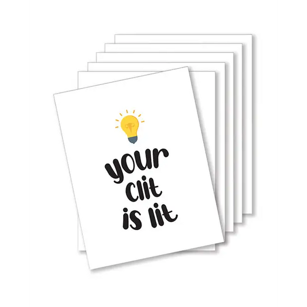 Lit Clit Naughty Greeting Card - Pack o - Bachelorette & Party Supplies