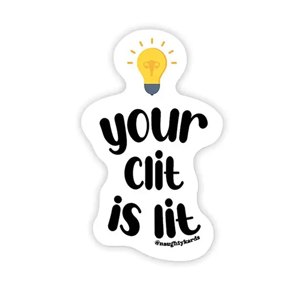 Lit Clit Naughty Sticker - Pack of 3 - Novelties