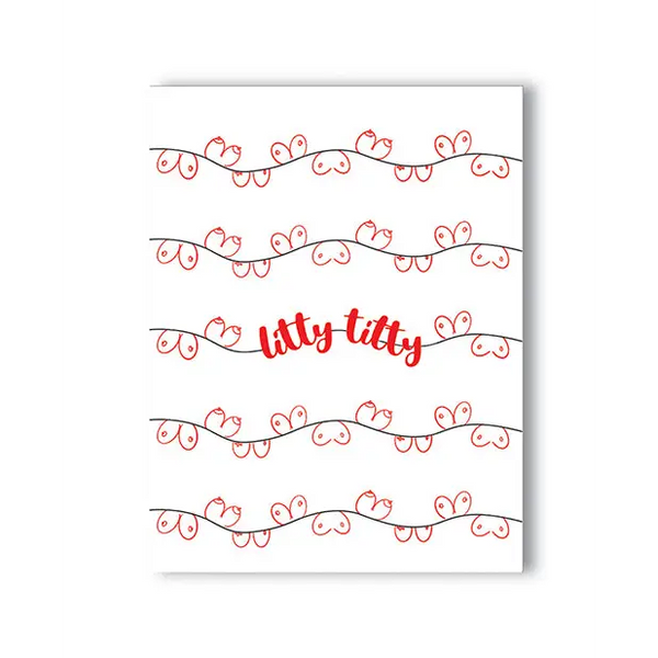 Litty Titty Holiday Greeting Card