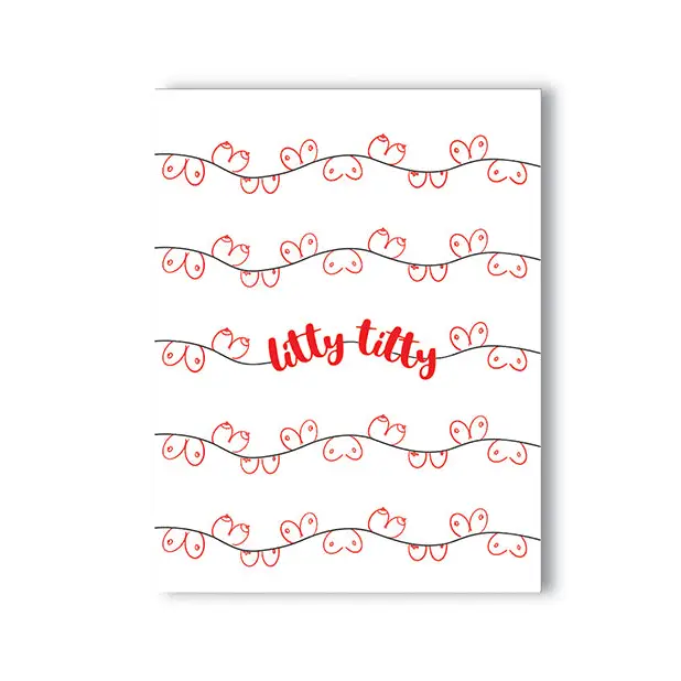 Litty Titty Holiday Greeting Card