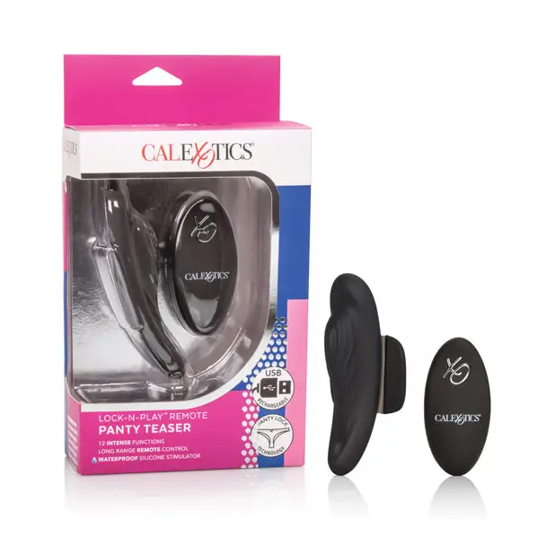 Lock-N-Play Remote Panty Teaser - Black - Stimulators