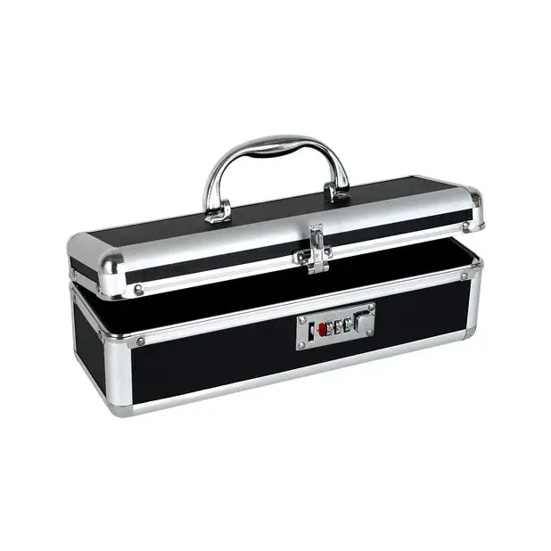 Lockable Vibrator Case - Black - Storage Cases & Bags