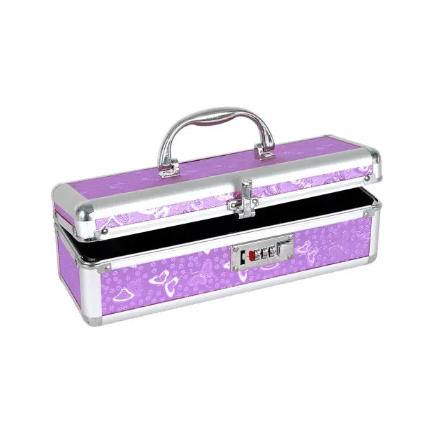 Lockable Vibrator Case - Purple - Storage Cases & Bags