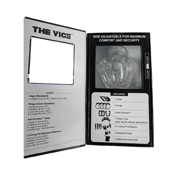 Locked In Lust The Vice Standard - Clear - Bondage Blindfolds & Restraints