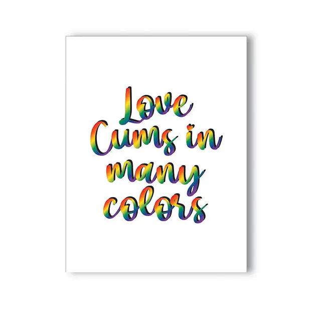 Love Cums In All Colors Naughty Greetin - Bachelorette & Party Supplies