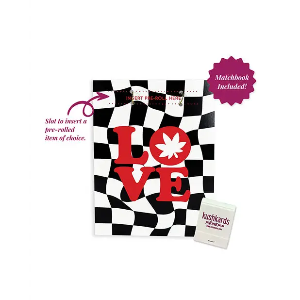 Love Retro Greeting Card w/Matchbook - Bachelorette & Party Supplies