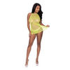 Love Star Halter Swing Chemise & Thong Chartreuse L/XL - Lingerie - Packaged