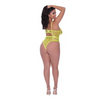 Love Star High Leg Teddy w/Snap Crotch Chartreuse QN - Lingerie - Plus/Queen - Packaged