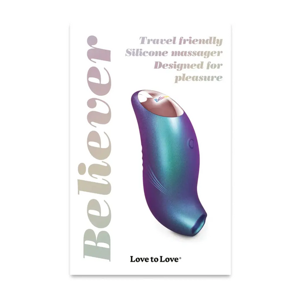 Love to Love Believer Mini Tongue Flicker - Iridescent Turquoise - Stimulators